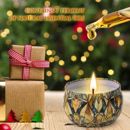 12 Pack Christmas Scented Candles Gift Set – 2.5 oz Soy Wax Aromatherapy Candles for Home | Gift for Women