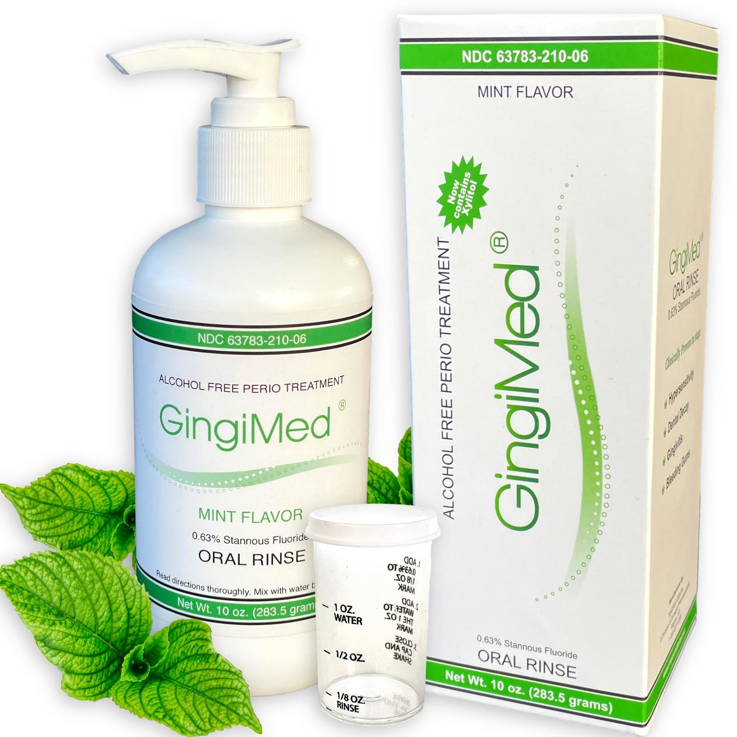 GingiMed Mint Flavored 0.63% Stannous Fluoride Dental Rinse - 10 oz