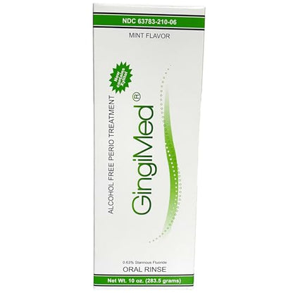 GingiMed Mint Flavored 0.63% Stannous Fluoride Dental Rinse - 10 oz