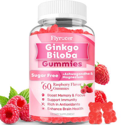 Ginkgo Biloba Gummies 300mg – Focus, Memory & Brain Health | Vegan, Sugar-Free