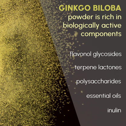 Ginkgo Biloba Powder 8 oz – Pure Natural Supplement for Brain Support & Mental Alertness | Filler Free