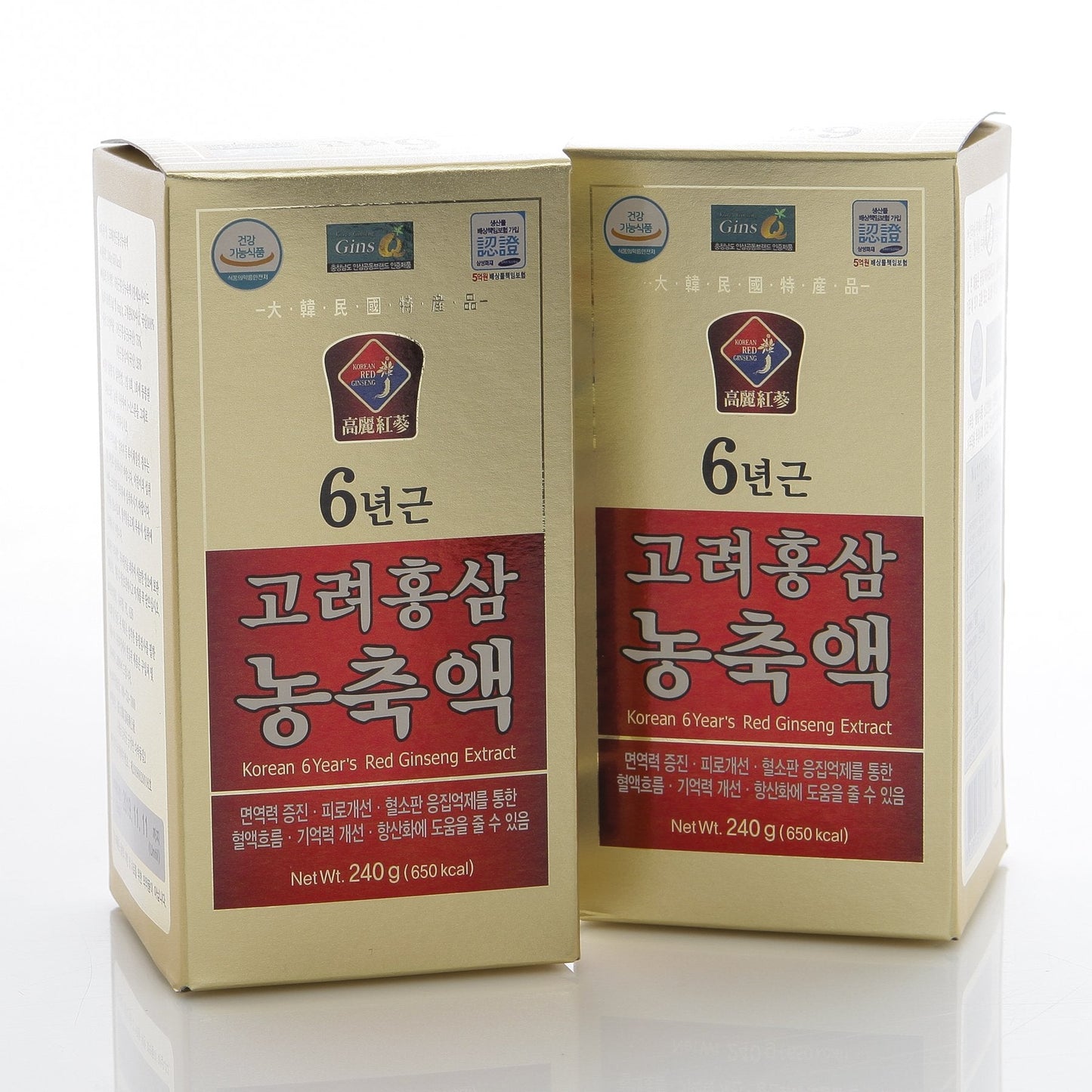 240g Pure Korean 6-Year Red Ginseng Extract – 100% Ginseng, Saponin, Panax