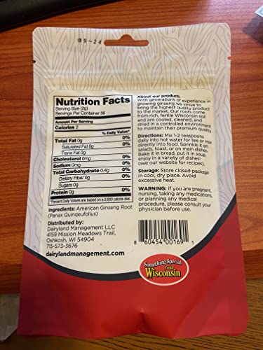 Dairyland American Ginseng Powder - Wisconsin Grown, 4 oz - Non-GMO, Gluten Free