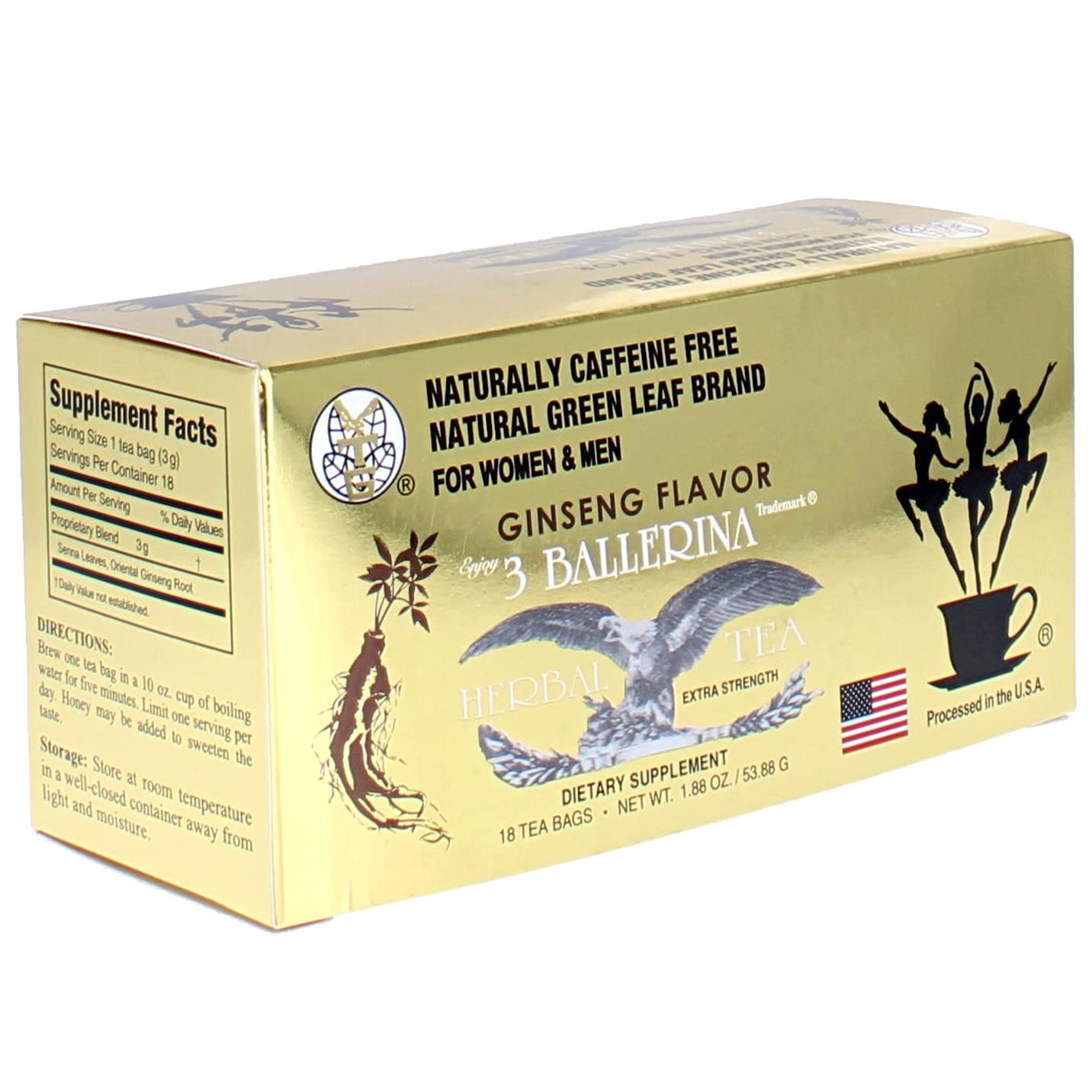 Ginseng Slim Power 3 Ballerina Tea – 18 Tea Bags (Women & Men)