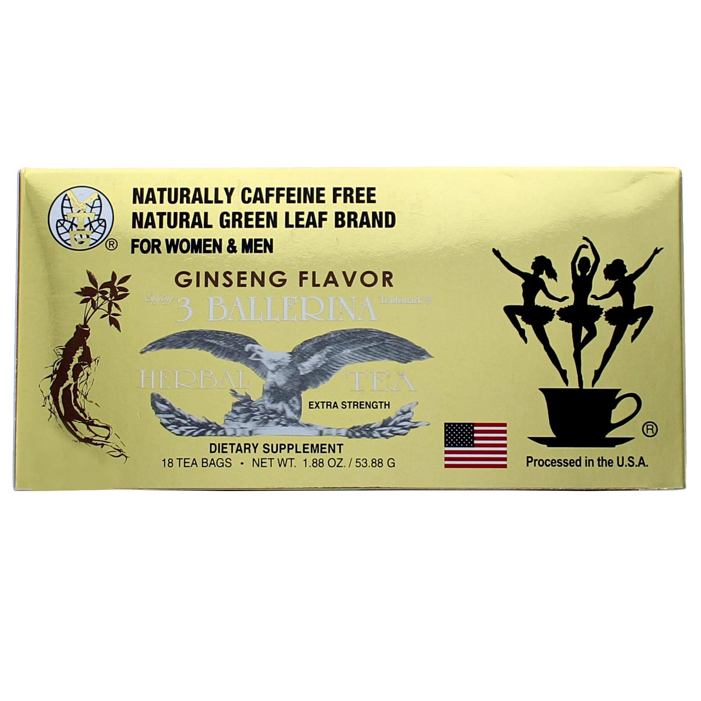 Ginseng Slim Power 3 Ballerina Tea – 18 Tea Bags (Women & Men)