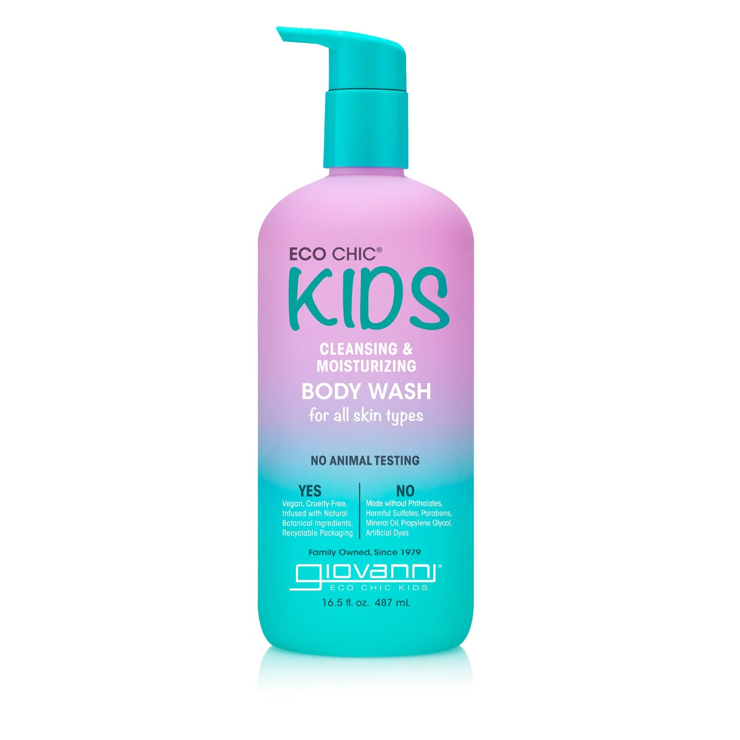 GIOVANNI Eco Chic KIDs Body Wash – Gentle, Vegan, All Skin Types (16.5 oz)