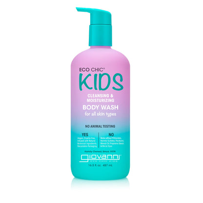 GIOVANNI Eco Chic KIDs Body Wash – Gentle, Vegan, All Skin Types (16.5 oz)