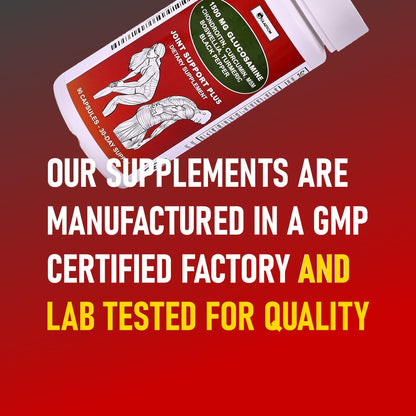 GLADTON Joint Support – Glucosamine, Chondroitin, MSM, Turmeric (90 Capsules)
