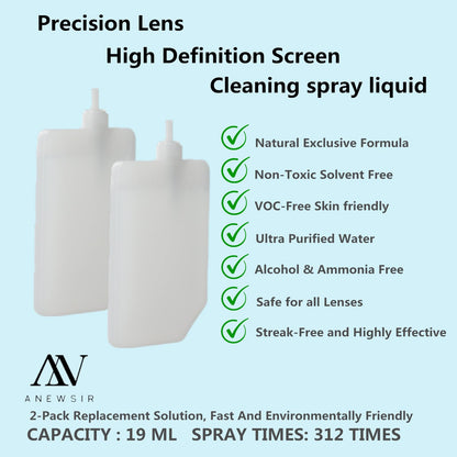 Glasses Cleaner and Screen Cleaner Spray Kit – Portable Lens Cleaner, Alcohol-Free (New)