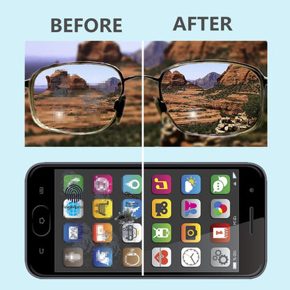 Glasses Cleaner and Screen Cleaner Spray Kit – Portable Lens Cleaner, Alcohol-Free (New)