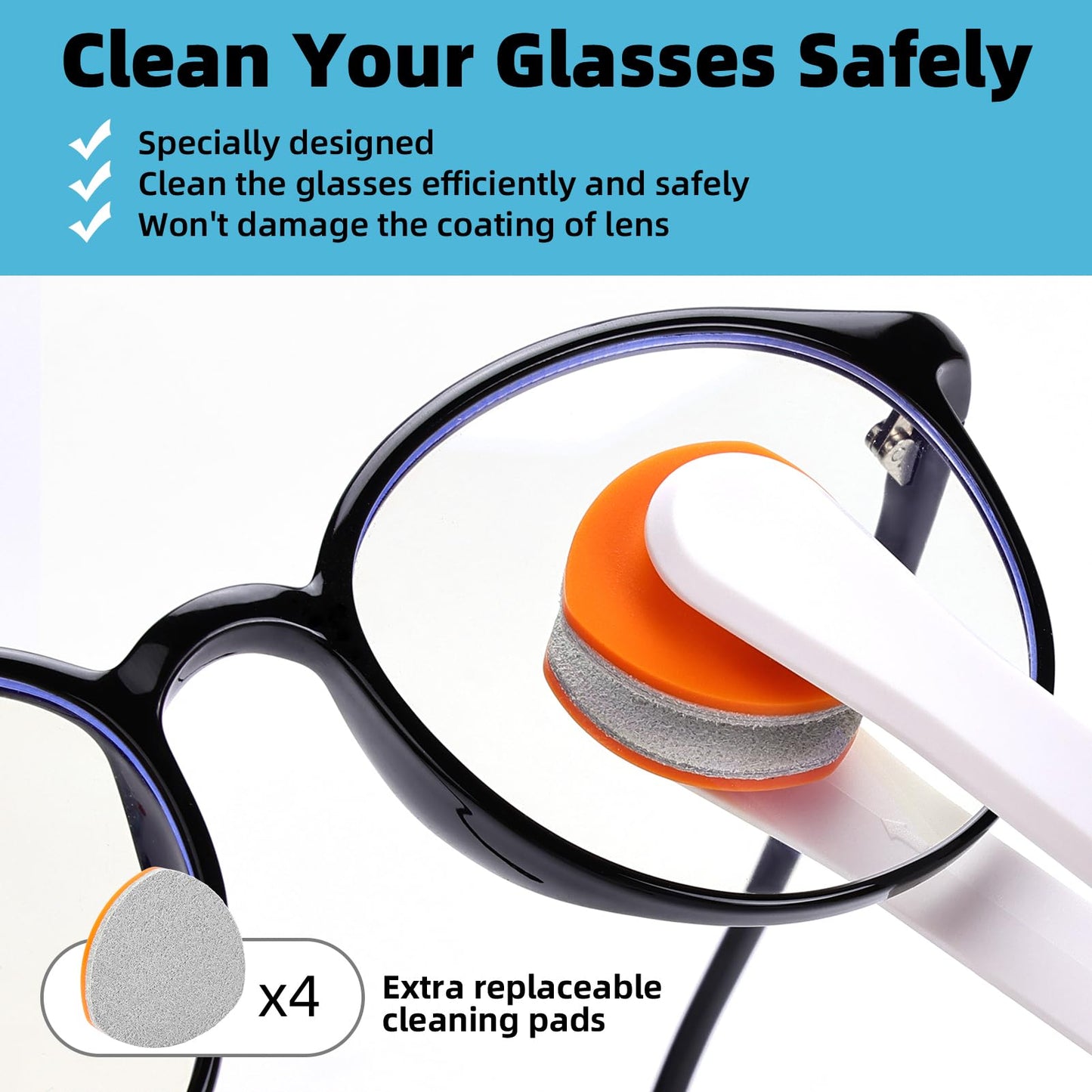 Glasses Cleaner Kit with Anti-Fog Spray, Microfiber Cloth & Repair Tools
