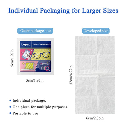 Glasses Cleaner Wipes (300 PCS) – Lens & Screen Wipes for Eyeglasses