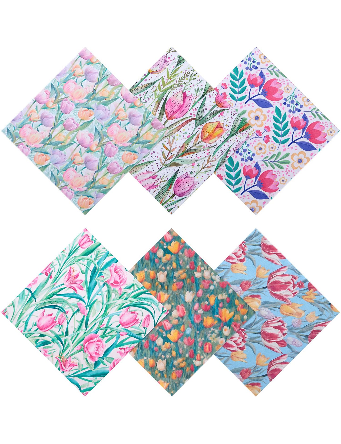 6PCS Thickened Glasses Cleaning Cloths – Tulips Design Microfiber Wipes