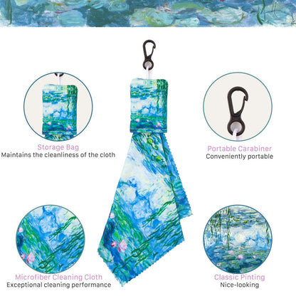 Glasses Cleaning Cloth - World Classic Art Collection | Double-Sided Microfiber for Glasses, Screens, Camera Lens