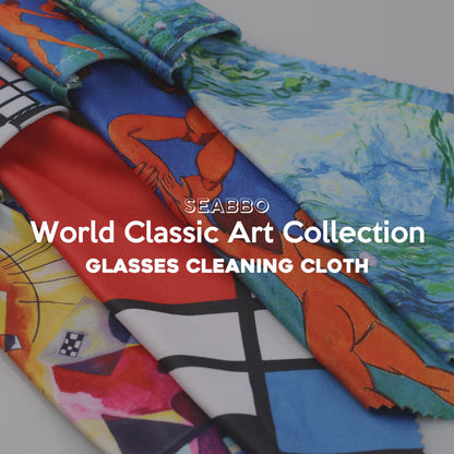 Glasses Cleaning Cloth - World Classic Art Collection | Double-Sided Microfiber for Glasses, Screens, Camera Lens