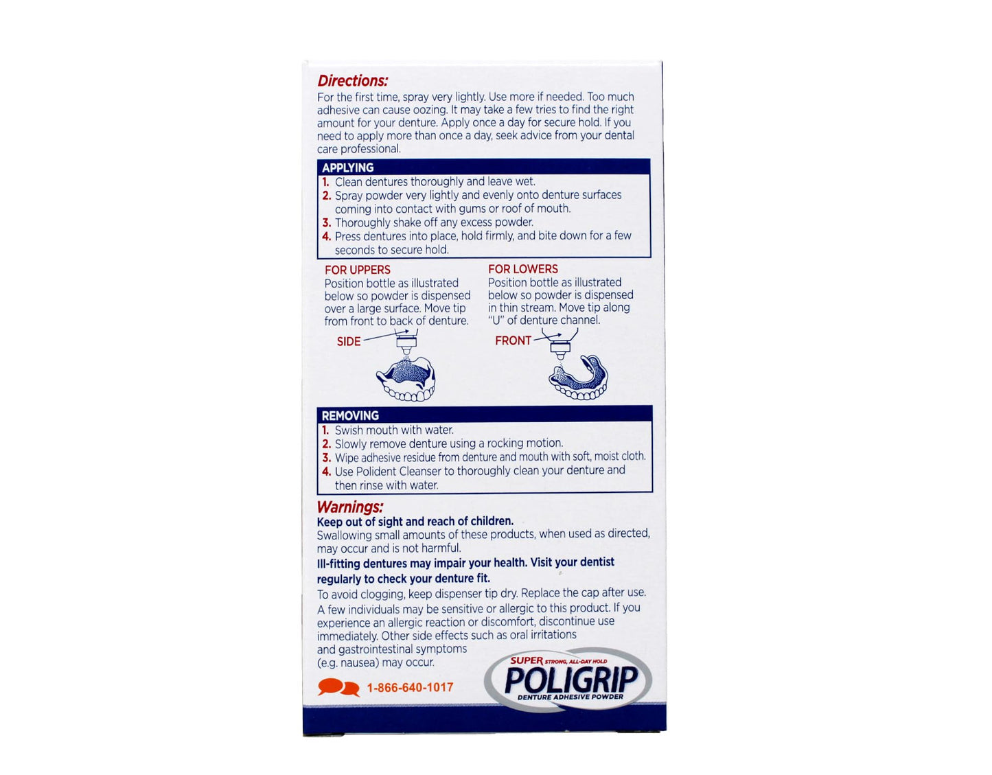 Glaxo Smith Kline Super Poligrip Denture Adhesive Powder – Extra Strength, Zinc-Free (3634227EA)
