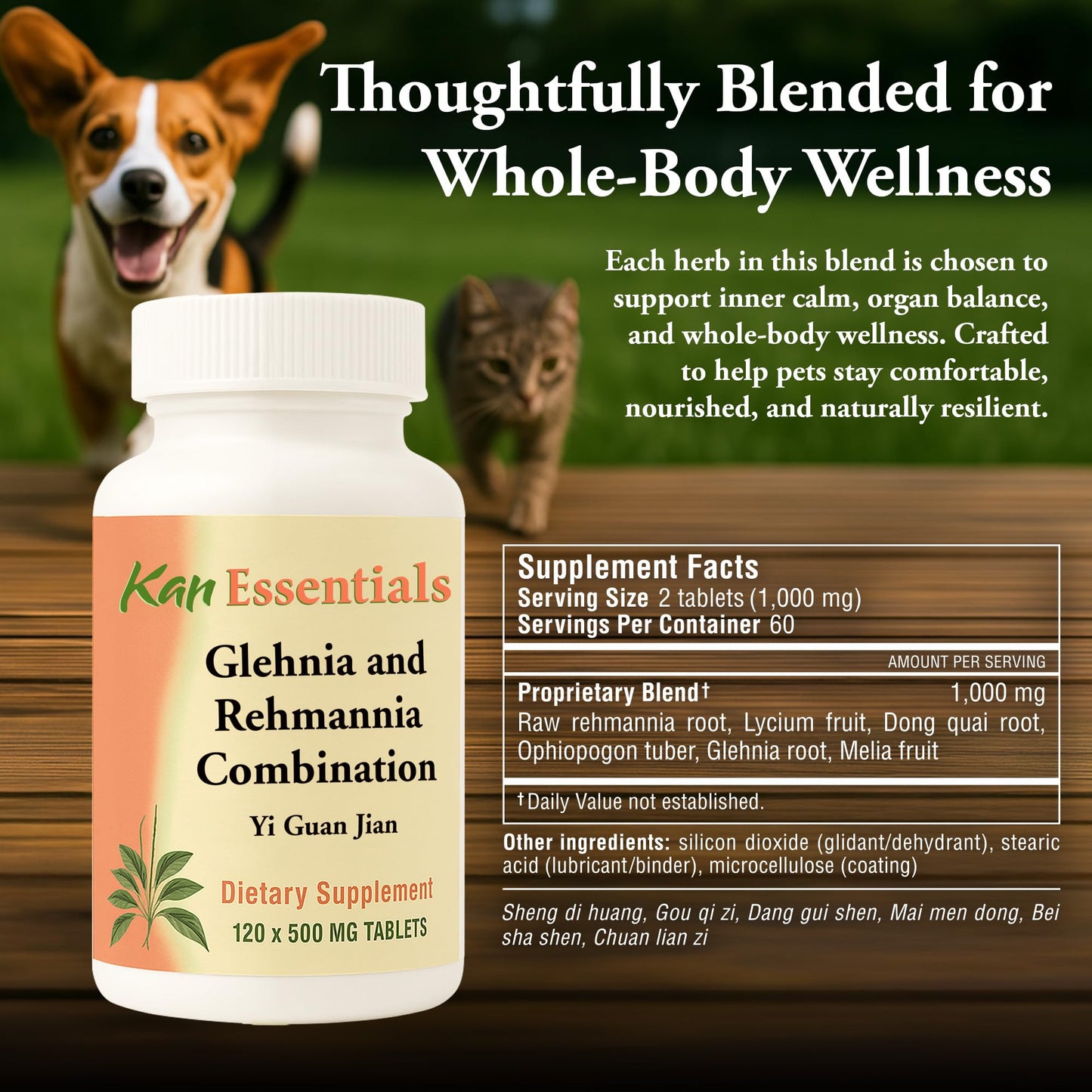Glehnia and Rehmannia Combination 120 Tabs – Kan Essentials | Kan Herbs