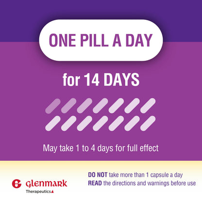 Glenmark Therapeutics Esomeprazole Magnesium 20 mg – Delayed-Release Capsules for Frequent Heartburn (42 Capsules)