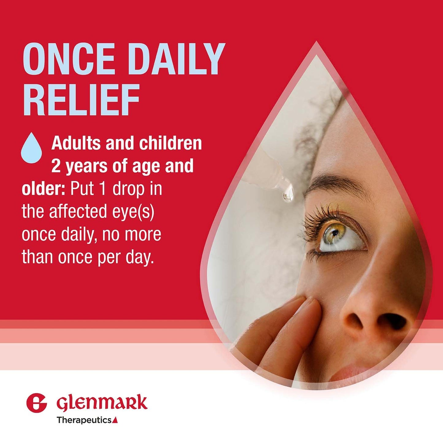 Glenmark Therapeutics Once Daily Olopatadine Eye Drops – Allergy Relief, 0.2%, Twin-Pack