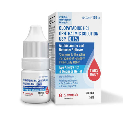 Glenmark Therapeutics Olopatadine Eye Drops – Quick Itch & Redness Relief (0.1%, 5ml)