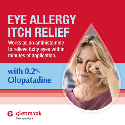 Glenmark Therapeutics Olopatadine Eye Drops 0.2% | Fast Allergy Relief for Itchy Eyes