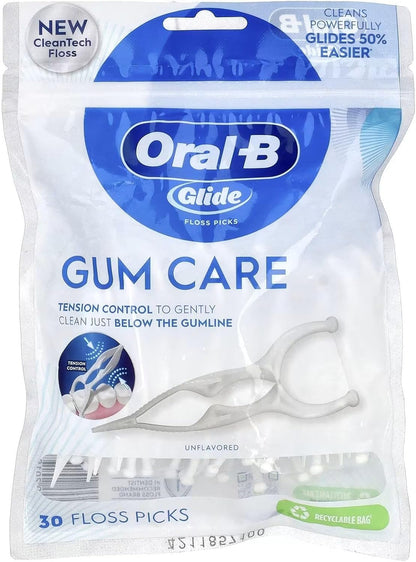 Glide Pro-Health Advanced Floss Picks 30 Ea (Pack of 10) | Gentle, Shred-Resistant