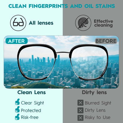 GlintFy Lens Wipes for Eyeglasses – 400 Count, Individually Packaged, Scratch-Free