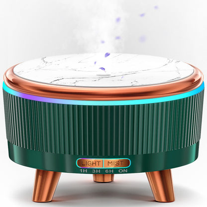 Gliship 500ml Essential Oil Diffuser – Green, Large Room Ultrasonic Diffuser with 7 LED Colors