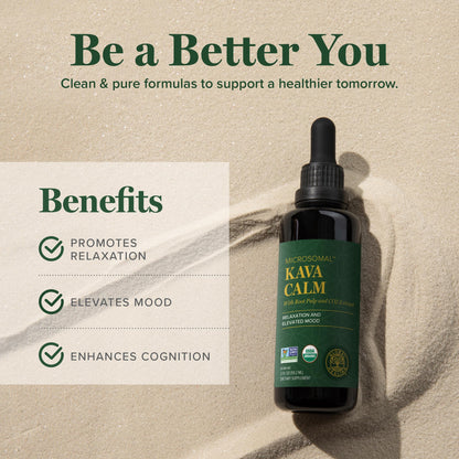 Global Healing Center Organic Kava Calm - MicroSomal Tech Kava Drops