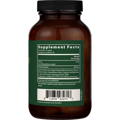 Global Healing Center: Stress Relief with Lithium Orotate (120 Capsules)