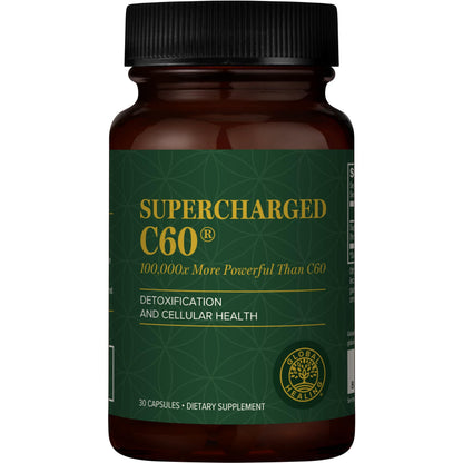 Global Healing Center Supercharged C60 – 10x More Powerful Fullerene + Organic MCT Powder (30 Capsules)