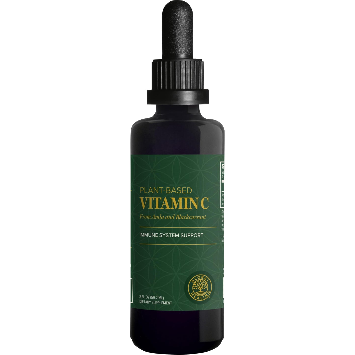 Global Healing Center USDA Organic Vitamin C Supplement Drops 180mg, Liquid Vitamin C Plant-Based Antioxidant Supplement, Supports Immune System - Vitamina C - Natural Energy for Men and Women (2 Oz)