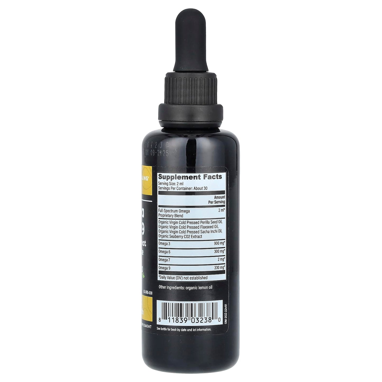 Global Healing Omega 3-6-7-9 Seaberry CO2 Extract - 2 oz, Fish-Free