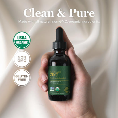 Global Healing Organic Zinc Liquid – Immune Support & Healthy Aging (2 oz)