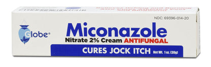 Globe Miconazole 2% Cream (4 Pack) – Antifungal Relief for Athlete's Foot, Jock Itch, Ringworm