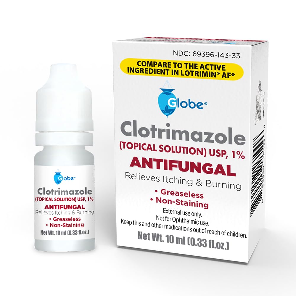Globe 1% Topical Clotrimazole Solution 10ml – Fast-Acting Relief for Athlete’s Foot, Jock Itch, Ringworm