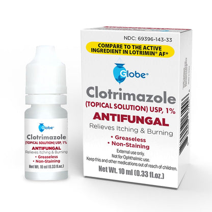 Globe 1% Topical Clotrimazole Solution 10ml – Fast-Acting Relief for Athlete’s Foot, Jock Itch, Ringworm