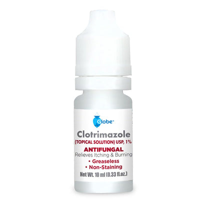 Globe 1% Topical Clotrimazole Solution 10ml – Fast-Acting Relief for Athlete’s Foot, Jock Itch, Ringworm