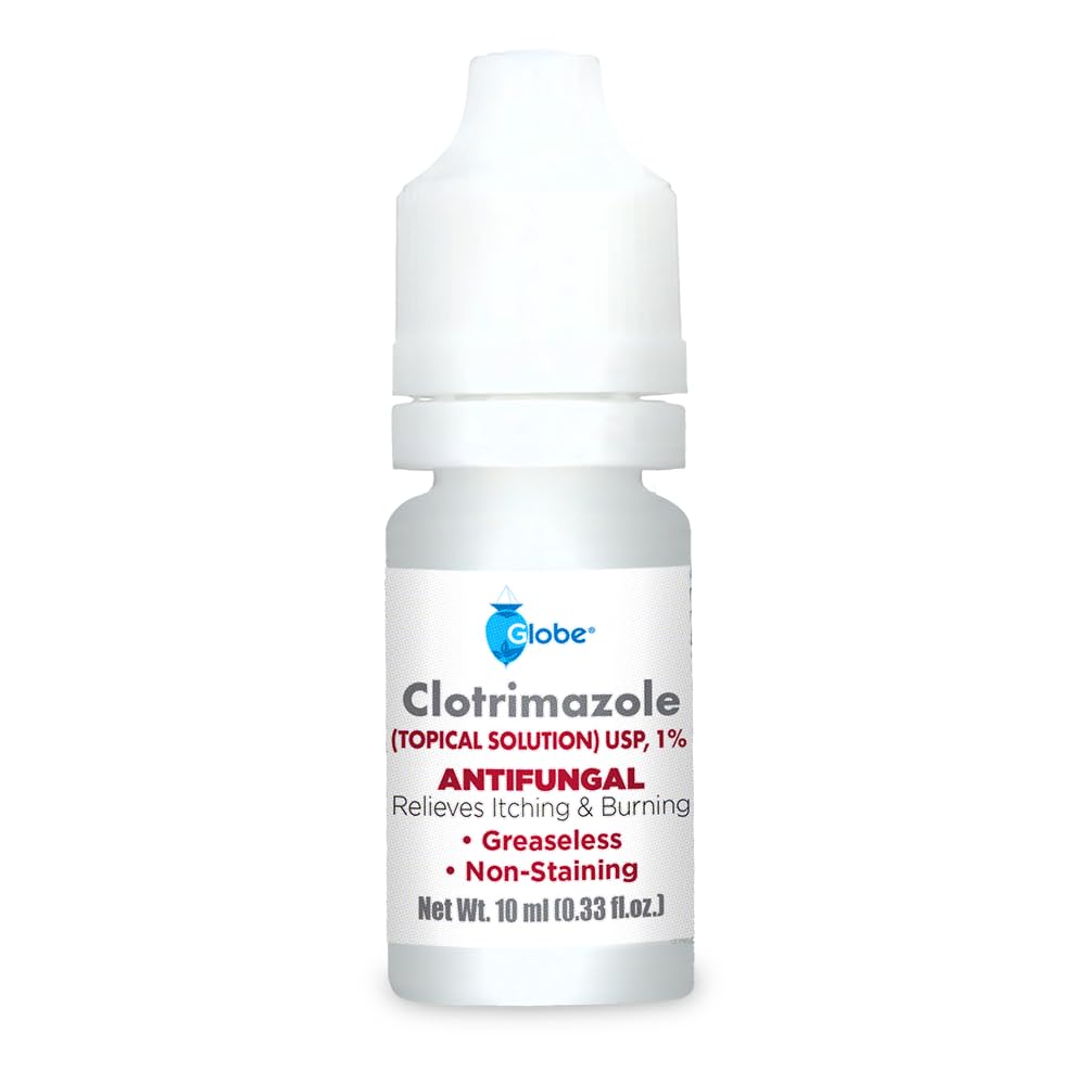 Globe 1% Topical Clotrimazole Solution 10ml – Fast-Acting Relief for Athlete’s Foot, Jock Itch, Ringworm