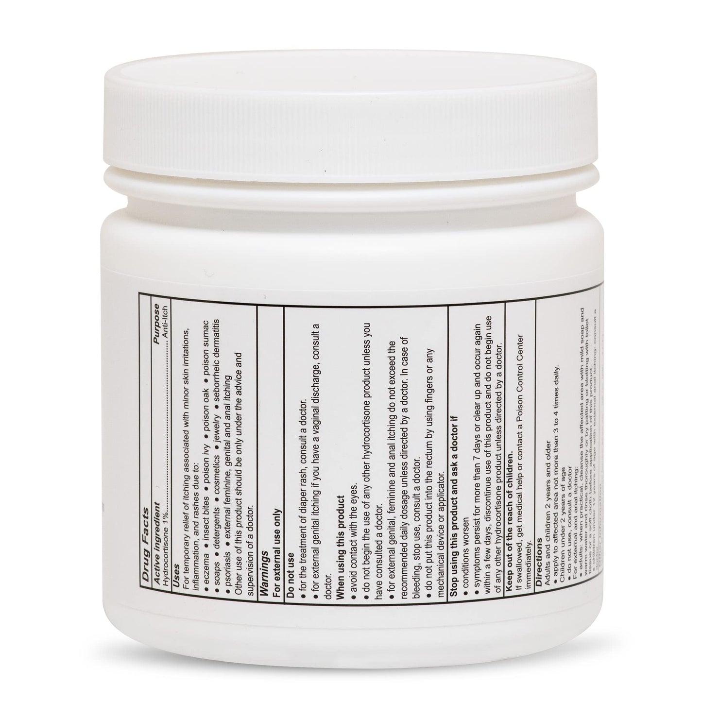 Globe Hydrocortisone 1% Cream with Aloe – 16 oz Jar (Pack of 2) | Maximum-Strength Anti-Itch Relief