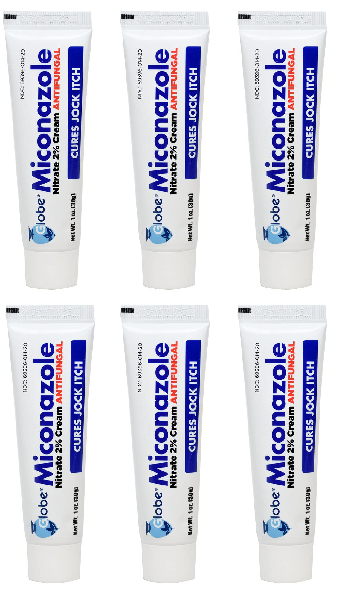 Globe Miconazole 2% Antifungal Cream (6 Pack) – For Athlete’s Foot, Jock Itch & Ringworm