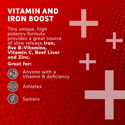 Globulo Rojo Iron Supplement - High Potency Iron & B Vitamins (60 Tablets)