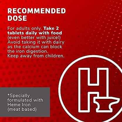 Globulo Rojo Iron Supplement - High Potency Iron & B Vitamins (60 Tablets)