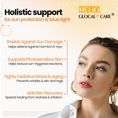 GlocalCare Helio – Antioxidant Sun Defense & Skin Rejuvenation Supplement (30 Capsules)