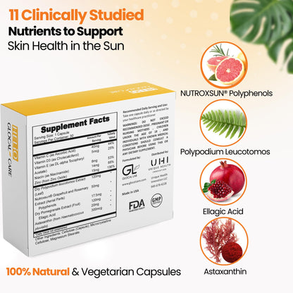 GlocalCare Helio – Antioxidant Sun Defense & Skin Rejuvenation Supplement (30 Capsules)
