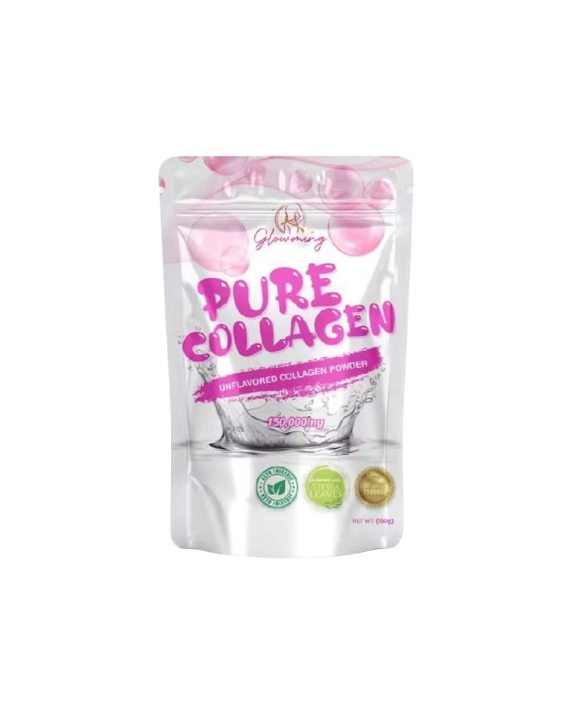 Glowming Pure Collagen Powder Unflavored 150g | Marine Collagen Supplement