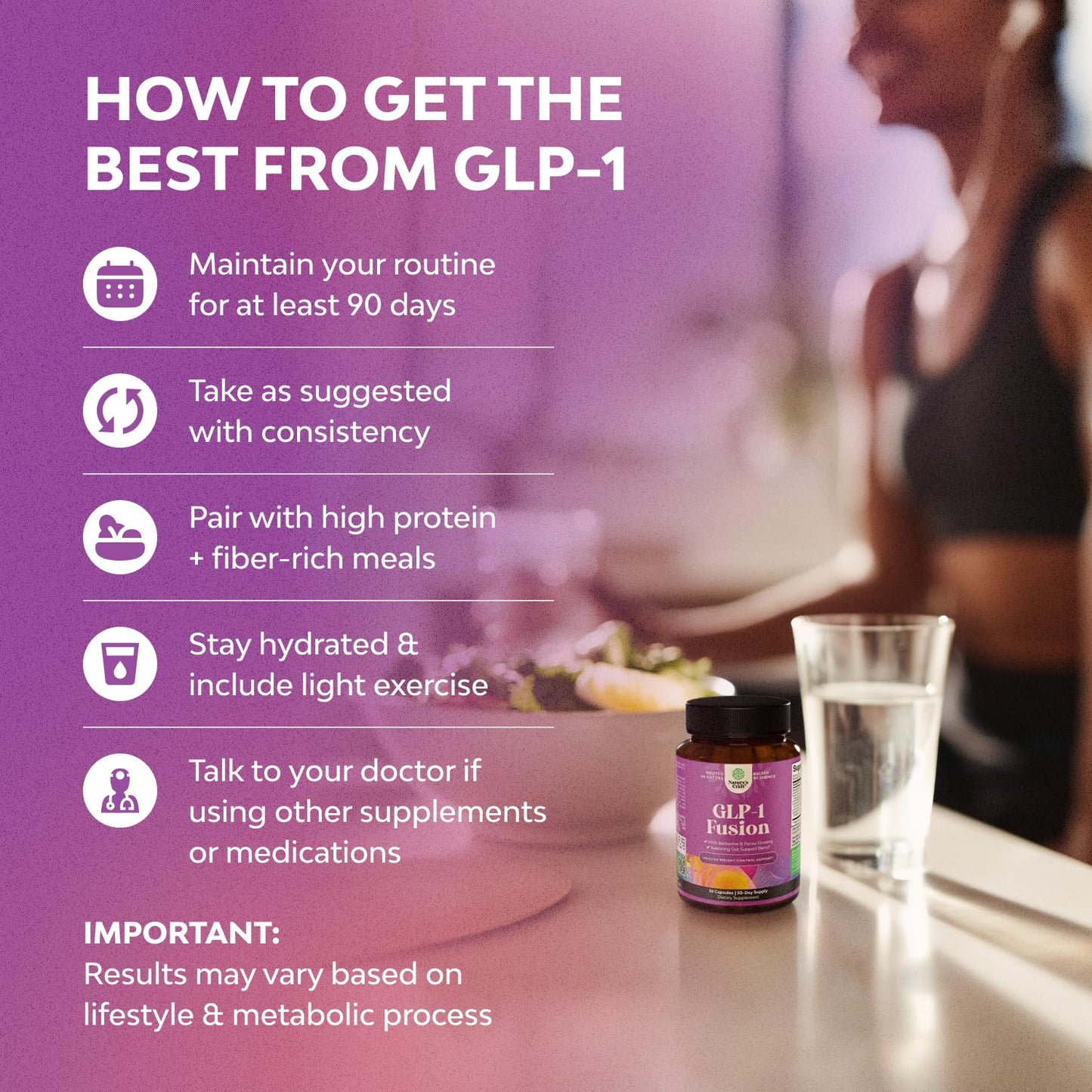 GLP-1 Berberine Supplement - One a Day Healthy Gut Berberine Complex with Panax Ginseng Turmeric Curcumin & Cayenne Pepper for Metabolic Balance - Gluten Free Vegan and Non-GMO (2 Month Supply)