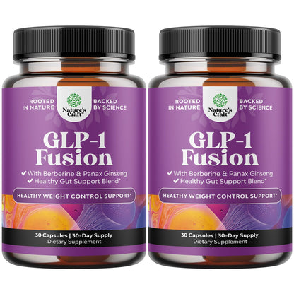 GLP-1 Berberine Supplement - One a Day Healthy Gut Berberine Complex with Panax Ginseng Turmeric Curcumin & Cayenne Pepper for Metabolic Balance - Gluten Free Vegan and Non-GMO (2 Month Supply)