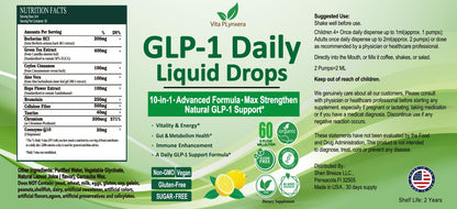 GLP-1 Support Liquid Drops – 10-in-1 Metabolism & Gut Health | Vegan, Non-GMO