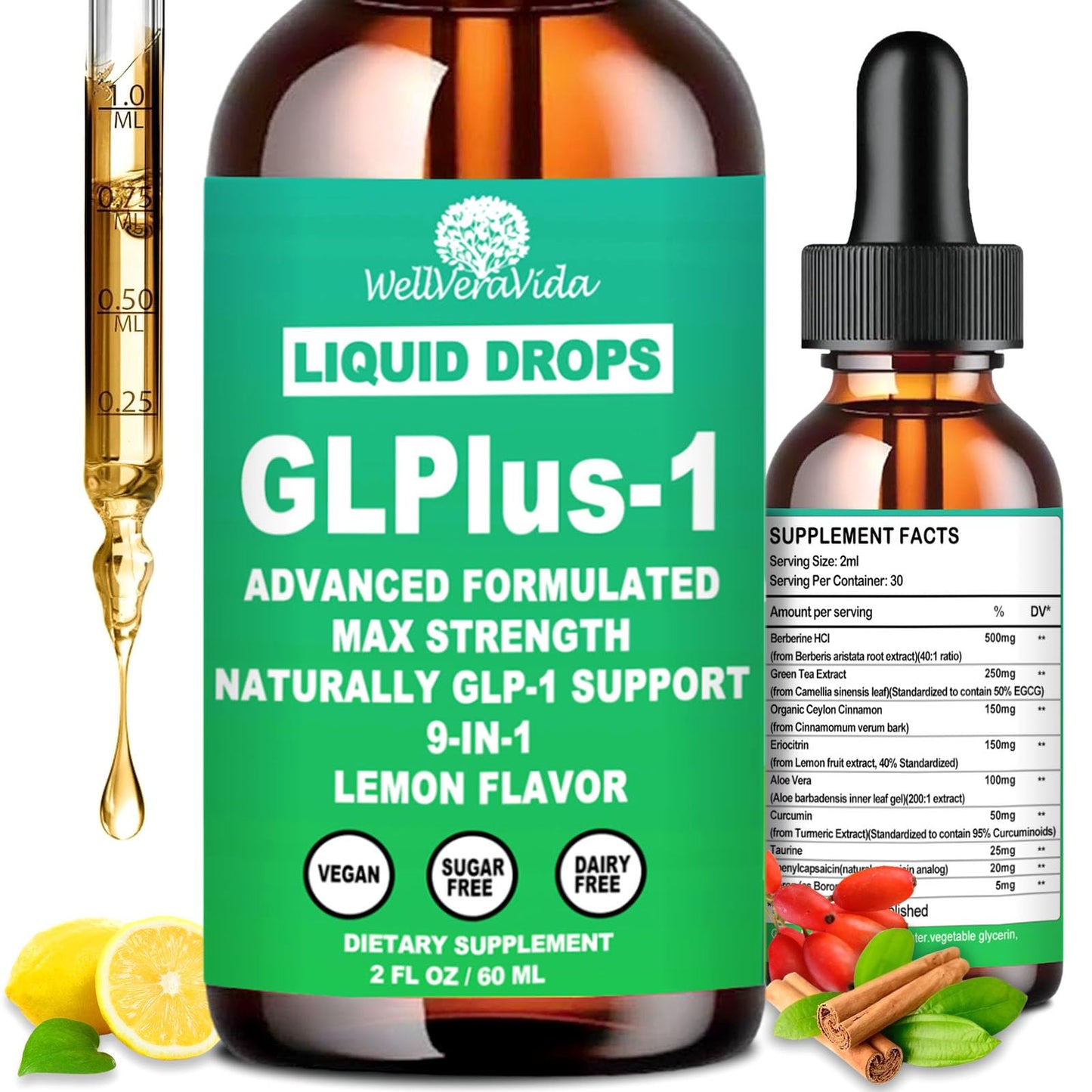 GLP-1 Liquid Drops — 6x Stronger Than Capsules | 9-in-1 GLP-1 Support
